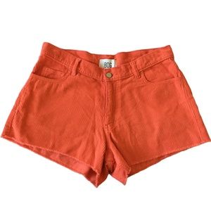 Urban Outfitters Corduroy V-Front Cut Off Shorts Orange Women's 31